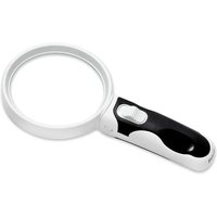 20X Dual LED lights Handheld Strong Magnifying Glass Best Jumbo Size Illuminated Magnifier for Reading, Inspection,Exploring