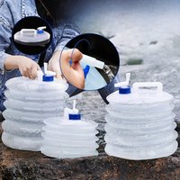 5/10/15L Portable Folding Water Bucket with Faucet Reusable Auto Emergency Water Tank for Car Travel Outdoor Camping Tourism