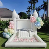 4M Oxford Bounce House With Ball Pool Slide For Kids Jumping Birthday Party Games Bouncy House Room Halloween Inflatable Outdoor