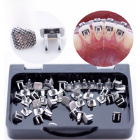 200pcs DENTASK Dental Orthodontic MIM Monoblock Bite Turbos Metal Bite Stopper Single Wing Tongue Tamer Lingual Spikes