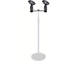 Adjustable Dual Microphone Clip-On Bar Set, Dual-Head Microphone Clip Extension Accessories, Universal for Live Streaming and Karaoke (Excluding Stand)