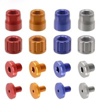 AliExpress heppe Bicycle Thru Axle Nut MTB Road Bike Hub Tube Shaft Skewer End Cap Bike Thru Axle Screws Multi color Thru Axle Nuts M12 P1.0/1.5