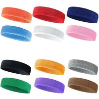 AliExpress vividsun Towel material solid high eleastic thick sweat absorbing running cycling outdoor sports sweatband headband hair band