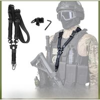 Tactical Rifle Sling QD Quick Release Adjustable Length Single Point Shoulder Strap Heavy Duty Nylon for Shooting Hunting