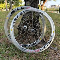 AliExpress RUJIXU 700C Silver Bike Wheelset Frame, Road Wheel Pack, V Cdisc Brake, Lap Brake, Straight Fixed Gear, 700C, 30mm, 40mm, 50mm