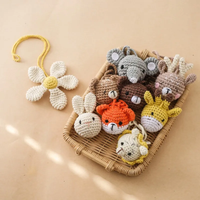 1pc Baby Animal Crochet Crib Gym Pendant Rattle Toys Newborn Hanging Toy Crib Bracket Pendant Gym Montessori Children's Toy Gift