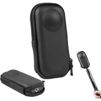 Portable Storage Bag Case for Insta360 One X2 / X3 Cameras Waterproof Protective Travel Carrying PU Shell Box Action Camera
