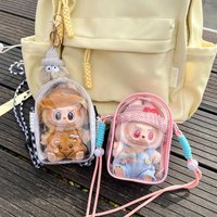 For Labubu Cotton Doll PVC Storage Bag Hairball Dolls Display Bag (No dolls)