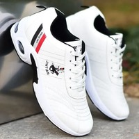 Quality Men Sneakers Leather Mens Casual Sneakers Platform Man Sports Shoes Shock Absorption Male Tennis Shoes Zapatillas Hombre
