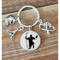 Private Customized Hockey Player Personalized Name And Number Customized Key Ring, Diy Pictures Fashionable Hockey Fan Gift Key