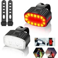 AliExpress Bicycle Front Rear Light Set USB Charge Bike Waterproof Headlight Light MTB Cycling Taillight LED Lantern Bicycle Accessories