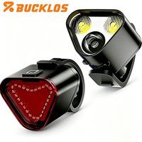 AliExpress BUCKLOS Bicycle Light Type-C Bike Front Rear Lights USB Rechargeable Bicycle Taillight MTB Headlight Waterpoof Road Bike Lamp