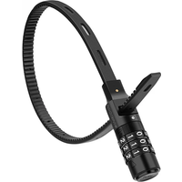 AliExpress ROCKBROS Bicycle Password Lock Adjustable High Strength Steel Cycling Motorcycle Helmet Padlock Anti-theft Safety Bike Lock