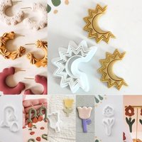 Tarot Mysterious Series Solar Lunar Element Clay Cutting Molds Clay Cutters For DIY Handmade Earrings Jewelry Decoration Making
