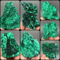 AliExpress NONE Natural Green Malachite Raw Stone Rough Crystal Clastic Rock Cube Collectible Gravel Minerals Specimen Home Garden