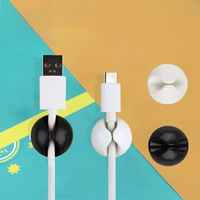 5/10/20PCS Rubber Mini Desktop Data Cable USB Type C Organizer for Smart Phone Headset Chargar Cables Holder Protector Cable