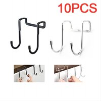 1/5/20 Piece Silver Metal Seamless Hook, Suitable for Kitchens, Bathrooms, and Wardrobes, No Drilling Required, Easy To Install