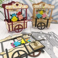 Alinacutle matrices de découpe en métal coupe 3D fleur chariot stand Scrapbooking papier artisanat fait à la main Album carte poinçon Art couteau