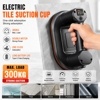 2PCS Electric Vacuum Suction Cup 300KG Electric Suction Cup, Electric Vacuum Suction Cup With Intelligent Display, Heavy-duty Suction Lifter For Glass Ceramic Tile