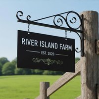 Custom Luxury Ranch Decor, Personalized Hanging Farm Sign, Custom Metal Sign, Farm Address Hanging,Housewarming Gfts,New Year Gi