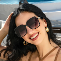 AliExpress NONE Fashion Square Trendy Cycling Sunglasses Women Big Frame Colorful Sun Glasses Female Gradient Outdoor Shades Ladies Eyewear