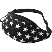 AliExpress Star Black and White Fanny Packs for Women Mens Adjustable Waist Bag Crossbody Bag Fanny Pack for Travel Running Hiking Cycling