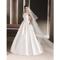 2 Layers 3 Meters Women Bridal Veil Long Satin Edge White Ivory Tulle Wedding Accessories