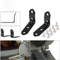 PQY - 2pcs Glove Box Lid Hinge Snapped Repair Kit Hinge Brackets With Screws For Audi A4 S4 RS4 B6 B7 8E PQY-CPK01BK