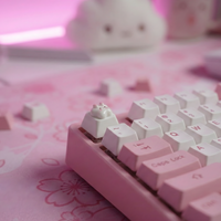 Kawaii Pink Bunny Custom Keycaps Cherry Profile ABS Artisan Keycap for Mechanical Keyboard Cute DIY Desk Decor Single ESC Key Ca