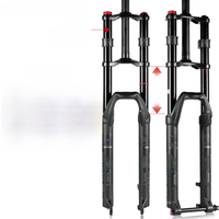 AliExpress NANLIO NanLio Double Shoulder Snow Front Fork 27.5inch / 29*2.5 inch MTB Fork 150mm Travel Air Supension Bike Fork E-bike Fork 15/9MM