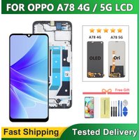 For OPPO A78 5G CPH2483 CPH2495 LCD Display Touch Screen Digitizer Assembly With Frame for OPPO A78 4G CPH2565 LCD OLED