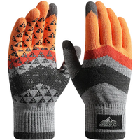 AliExpress NONE Winter Knit Gloves Men Women Fashion Warm Fleece Cycling Personality Windproof Triangular Non-Slip Touchscreen Wool Gloves