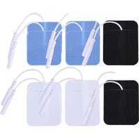 5*5cm 2mm Plug Non-woven Fabric Reusable Self Adhesive Electrode Pads Conductive Gel Pad Body Digital Massager