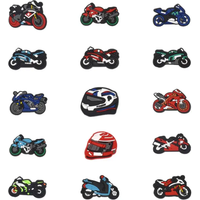 Hot Sale 1pcs PVC Shoe Charms for Crocs Accessories Motorcycles Women Clogs Buckle Kids Pins Decoration Jeans Boy X-mas Gift