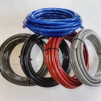 AliExpress AN3 Hose Stainless Steel Braided Motorcycle Hydraulic Brake Hose Line Nylon / PTFE Clutch Oil Line Dirt Bike Modification Pipe
