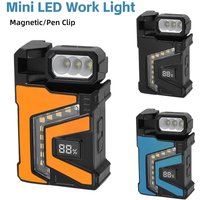 Mini LED Work Light,Rechargeable COB Flashlight with Magnetic Base&Pen Clip Rotatable long-lasting Lighting Emergenc Lamp
