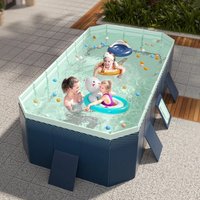 PVC swimming pool thickened wear-resistant swimming pool outdoor non-inflatable folding paddling pool children's household pool