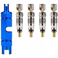 AliExpress Other Pack of 6 Presta Valve Adapters – French Valve Core Replacements with Caps and Removal Tool for Bicycle Tire Repair