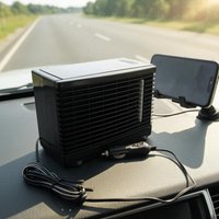 Evaporative Car Cooler Portable Car Air Cooler Universal Dashboard AC Car Cooling Fan for Vehicle Truck RV SUV Boat Golf