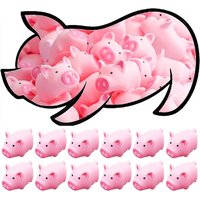 10/20pcs 5cm Mini Pink Squeeze Piggy Cute Sounding Piggy for Piggy Lovers Party Favor Gifts