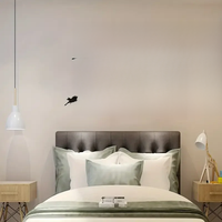 1pc Personality Silhouette Wall Sticker, Black Branch Bird Silhouette, Removable Waterproof Vinyl Sticker, Wall Sticker For Back
