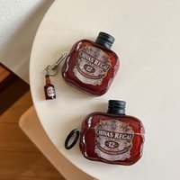 Fashion creative wine bottle headphone protective case for AirPods 2 3 4 Pro 2 3Korean INS shockproof protective case with charm