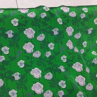 1 meter 100% Mulberry Silk 16 momme Crepe Silk Fabric Green Floral Printed 138cm 54" wide by the yard XL001