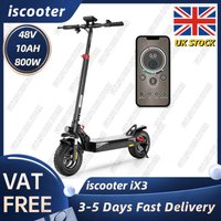 iScooter iX3 Electric Scooters Adult 10" Pneumatic Off-road Fast Electric Scooter APP Control 40KM Range 3 Speed Modes 4 Shock