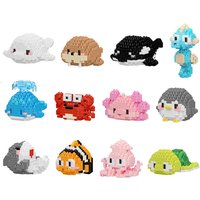 Creative Mini Ocean Animal Model Building Blocks Toys DIY Assembling Building Blocks Children's Educational Set Christmas Toys
