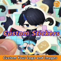 Custom Stickers Labels With Logo NameText Waterproof Holographic Transparent Die Cut Vinyl Personalized For Packaging