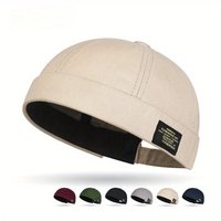 AliExpress NONE Brimless Hat for Men Women Cotton Classic Solid Color Beanie Beaded Hip Hop Hat for Outside Cycling Riding Activities
