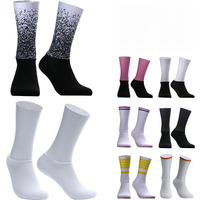 AliExpress NONE Anti Slip Silicone Summer Aero Socks Whiteline Cycling Socks Men Bicycle Sport Running Bike Socks Calcetines Ciclismo