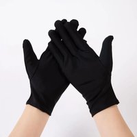 AliExpress 1 Pair FashionGloves Men Black Etiquette Stretch Gloves Bike Motorcycle Thin Pure Silk Liner Gloves Skiing Walking Inner Gloves