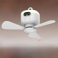 Multifunctional Ceiling Fan with Night Light 3 Speed Wind Adjustable Remote Control Outdoor Portables Camping Ceiling Fans Light